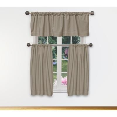 Achim Semi Opaque 14 In. L Oakwood Natual Valance In Natural With Oakwood Linen Style Decorative Curtain Tier Sets (Photo 10 of 30)