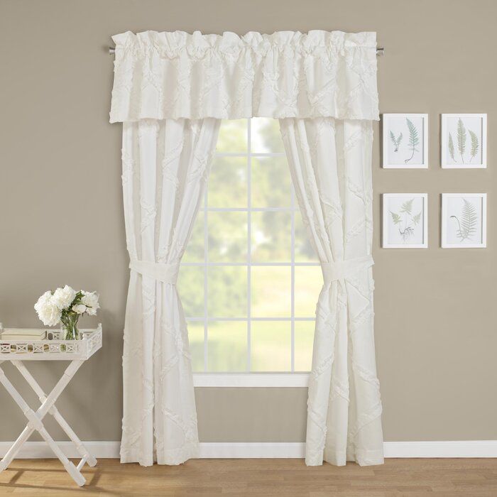 Adelina 100% Cotton Solid Semi Sheer Rod Pocket Curtain Panels Pertaining To Rod Pocket Cotton Solid Color Ruched Ruffle Kitchen Curtains (Photo 14 of 30)