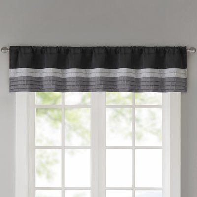 Andover Mills Liesel Pintuck 50" Window Valance | Products Throughout Pintuck Kitchen Window Tiers (Photo 43 of 43)