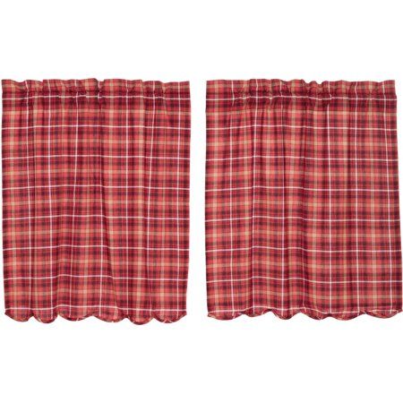 Apple Red Rustic & Lodge Kitchen Curtains Braxton Rod Pocket Regarding Red Rustic Kitchen Curtains (Photo 15 of 30)