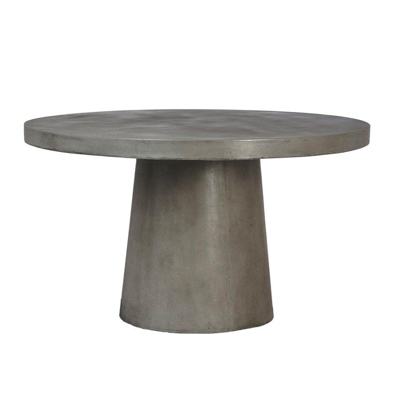 Aztec Round Pedestal Dining Tables Regarding Most Popular Modern Cement Round Pedestal Table In  (View 11 of 20)
