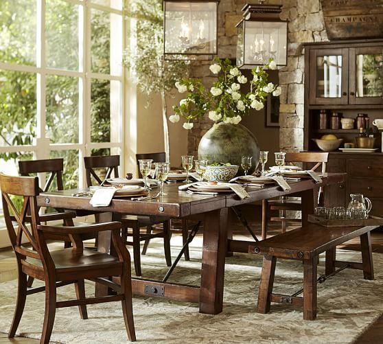 Banks Reclaimed Wood Extending Dining Table Pottery Barn Within Popular Alfresco Brown Banks Extending Dining Tables (View 15 of 30)
