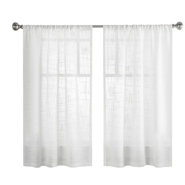 Bathroom Window Curtains Short | Wayfair In Classic Black And White Curtain Tiers (View 34 of 50)