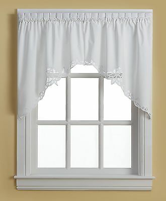 Battenburg Lace Cotton Kitchen Curtains – Tiers, Swags With Kitchen Curtain Tiers (Photo 13 of 50)