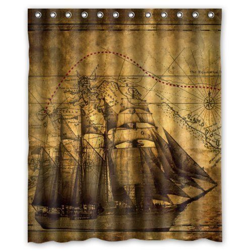Beach Shower Curtain Ocean Decorambesonne, Kood Island For Vintage Sea Shore All Over Printed Window Curtains (View 34 of 47)