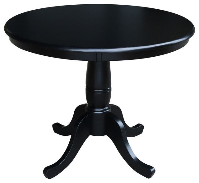 Beadell Pedestal Table, Black Intended For Most Recent Dawson Pedestal Dining Tables (View 16 of 20)