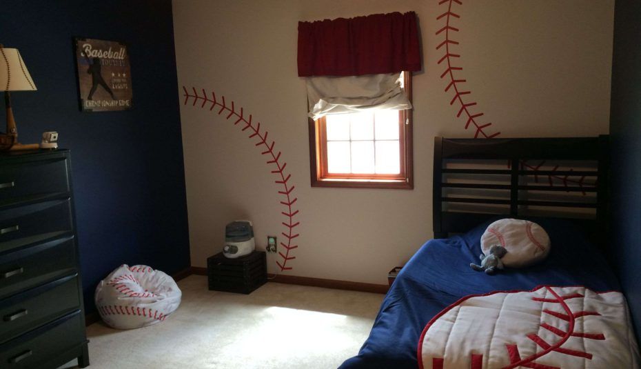 Beautiful Cool Baseball Bedroom Ideas Bedding Pictures For Vintage Sea Shore All Over Printed Window Curtains (Photo 12 of 47)