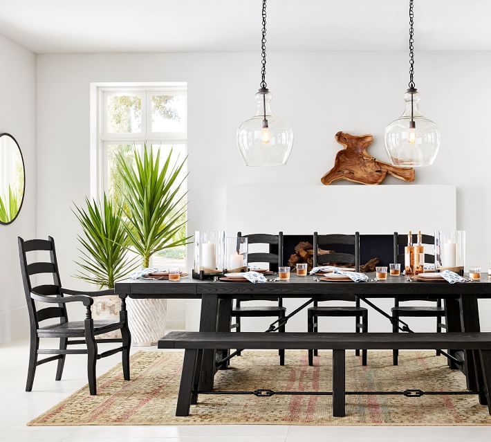Benchwright Extending Dining Table, Blackened Oak In 2019 With Best And Newest Blackened Oak Benchwright Pedestal Extending Dining Tables (Photo 1 of 20)