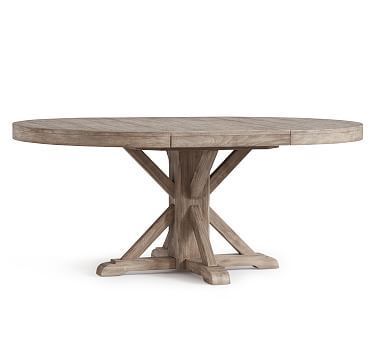 Benchwright Extending Pedestal Dining Table, 48 X 30 Intended For Latest Rustic Mahogany Benchwright Pedestal Extending Dining Tables (View 7 of 20)