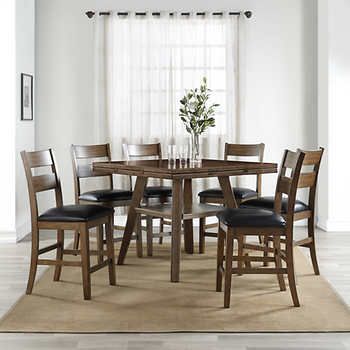 Best And Newest Avondale Counter Height Dining Tables Inside Dillon 7 Piece Counter Height Square To Round Dining Set In (Photo 20 of 20)