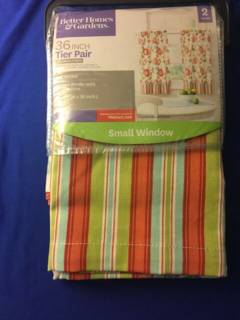 Better Homes And Gardens Jacobean Stripe Kitchen Curtains, Set Of 2 Or Tiers With Linen Stripe Rod Pocket Sheer Kitchen Tier Sets (View 42 of 46)
