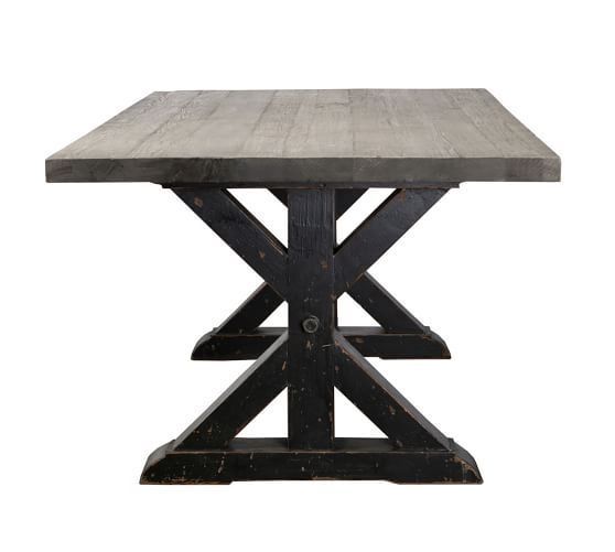 Bismark Dining Table, Ash Gray And Distressed Black In 2019 In Well Liked Bismark Dining Tables (Photo 1 of 20)