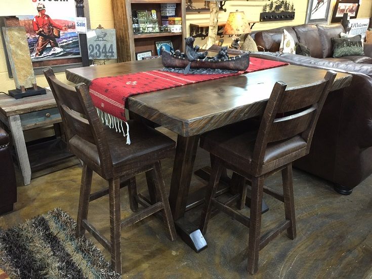 Bradley's Furniture Etc. – Utah Rustic Dining Table Sets Regarding Most Popular Alder Pub Tables (Photo 13 of 20)