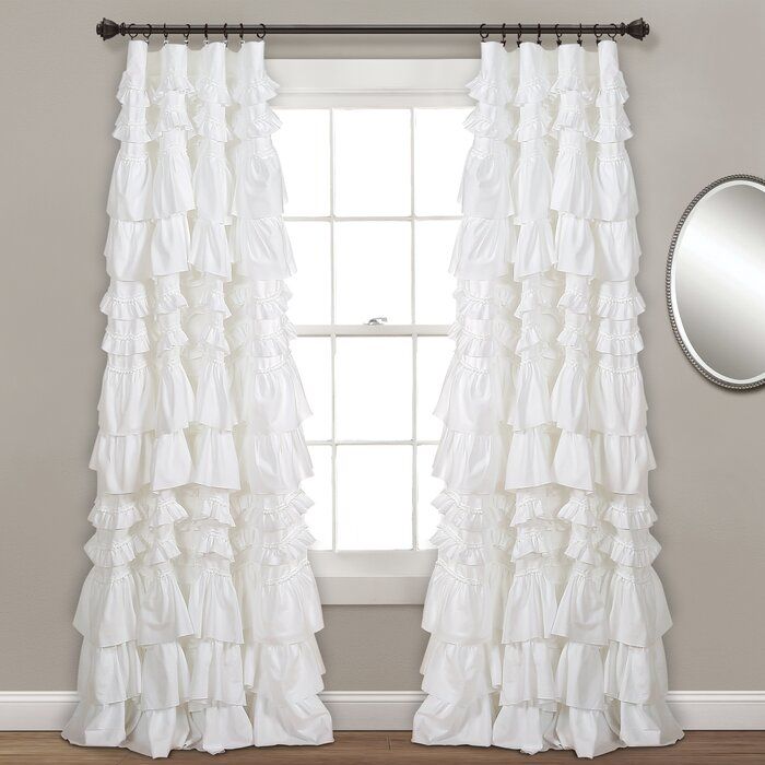 Bridlington Solid Semi Sheer Rod Pocket Single Curtain Panel Within Elegant Crushed Voile Ruffle Window Curtain Pieces (Photo 31 of 45)