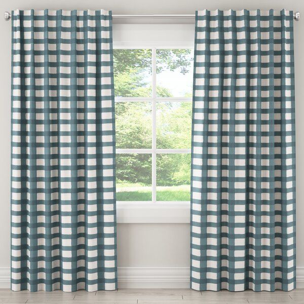 Buffalo Plaid Curtains | Wayfair Regarding Burgundy Cotton Blend Classic Checkered Decorative Window Curtains (Photo 29 of 30)