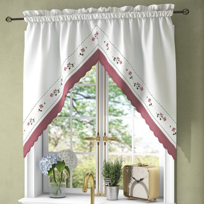 Callington Swag 2 Piece Curtain Valance For Traditional Two Piece Tailored Tier And Valance Window Curtains (View 29 of 50)