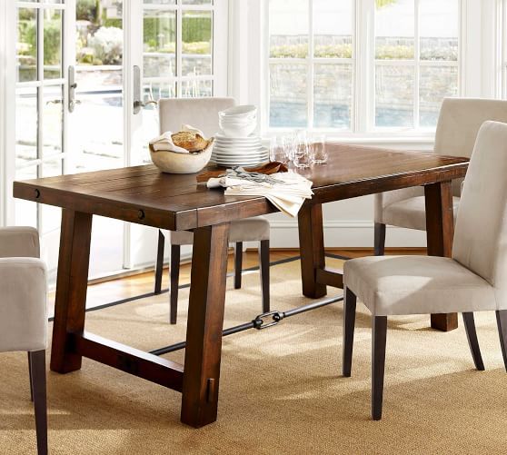 Candie Anderson For Current Rustic Brown Lorraine Pedestal Extending Dining Tables (Photo 22 of 30)
