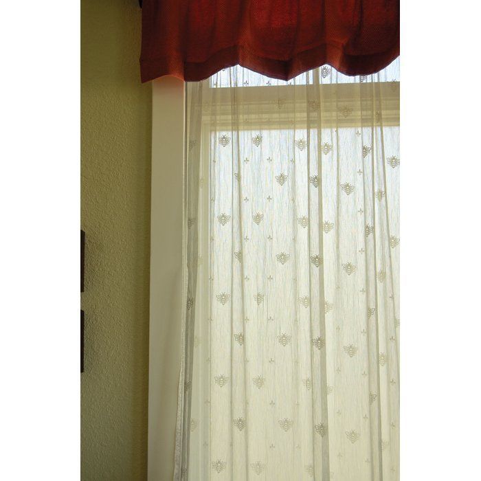 Cerridale Wildlife Lace Sheer Rod Pocket Single Curtain For French Vanilla Country Style Curtain Parts With White Daisy Lace Accent (Photo 5 of 50)