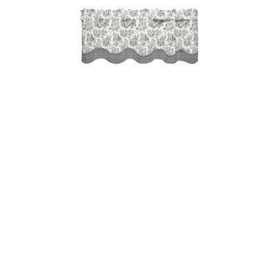 Charmed Life 52 In. W X 18 In. L Cotton Rod Pocket Window Valance In Onyx For Waverly Kensington Bloom Window Tier Pairs (Photo 18 of 30)