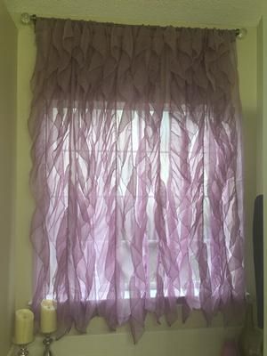 Chic Sheer Voile Vertical Ruffled Tier Window Curtain Single Inside Maize Vertical Ruffled Waterfall Valance And Curtain Tiers (View 19 of 30)