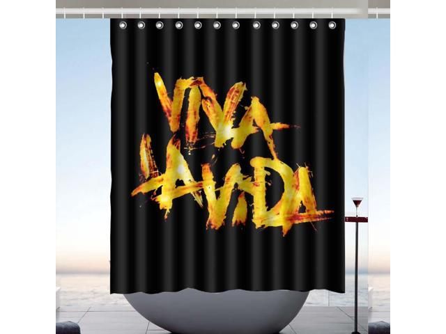 Coldplay Viva Lavida Design Polyester Fabric Bath Shower Curtain 60x72 Inch  – Newegg Throughout La Vida Window Curtains (View 10 of 30)