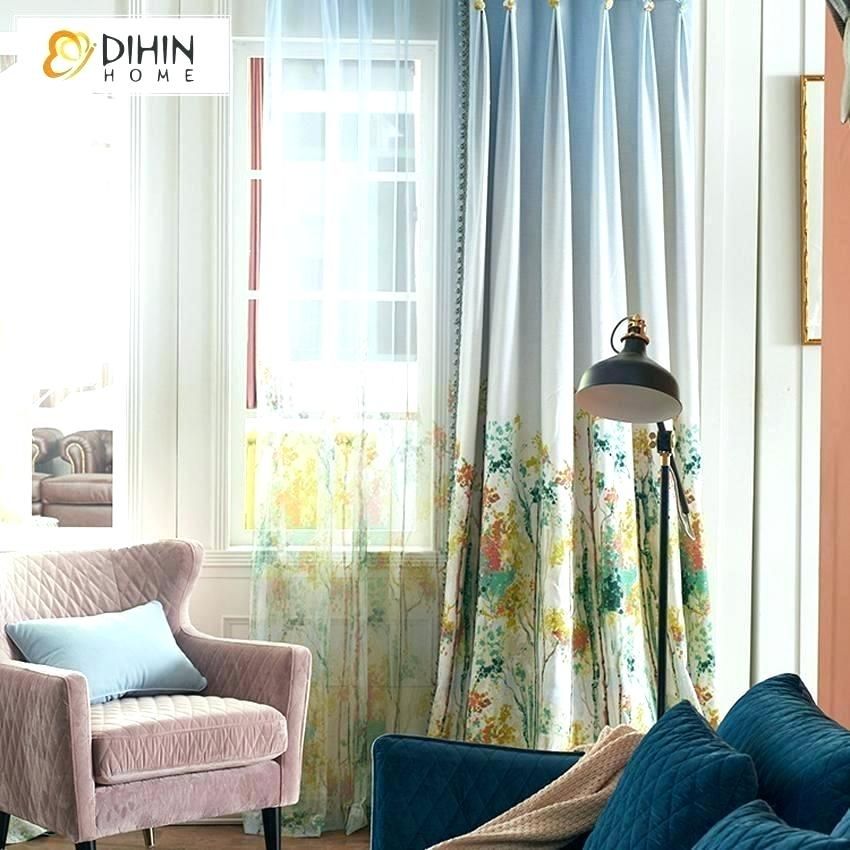 Colorful Window Curtains – Usach.co Regarding Window Curtains Sets With Colorful Marketplace Vegetable And Sunflower Print (Photo 18 of 30)