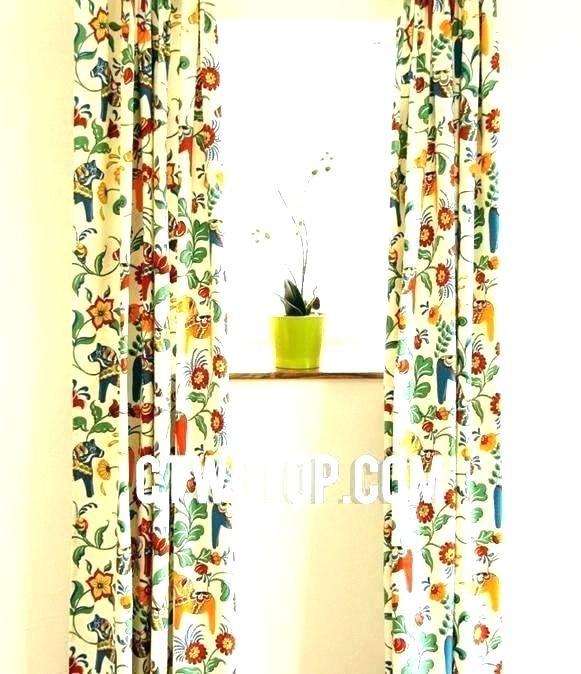 Colorful Window Curtains – Usach.co Regarding Window Curtains Sets With Colorful Marketplace Vegetable And Sunflower Print (Photo 1 of 30)