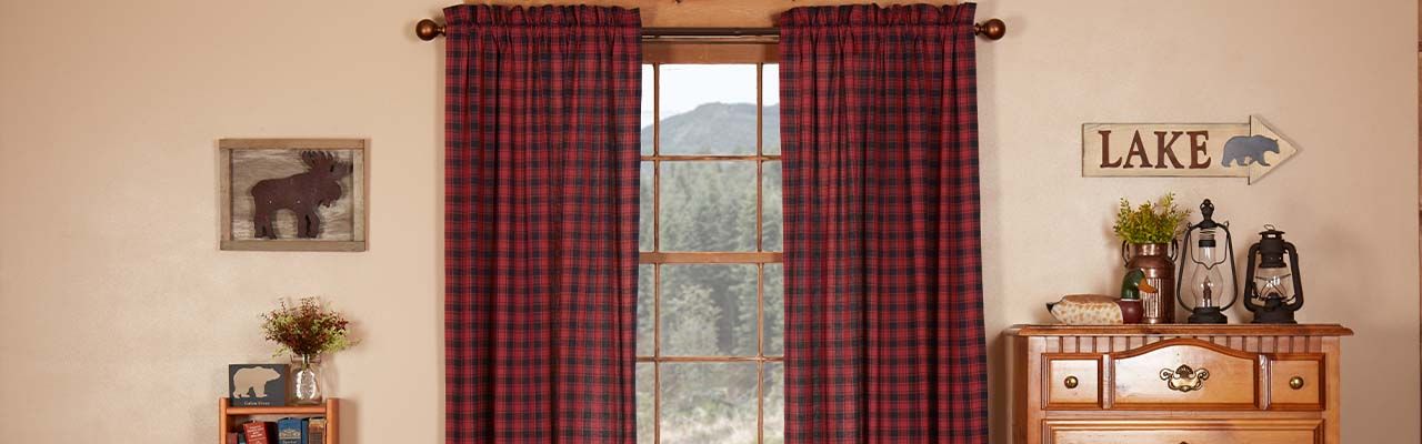 Country Themed Curtains Intended For Cumberland Tier Pair Rod Pocket Cotton Buffalo Check Kitchen Curtains (View 18 of 30)