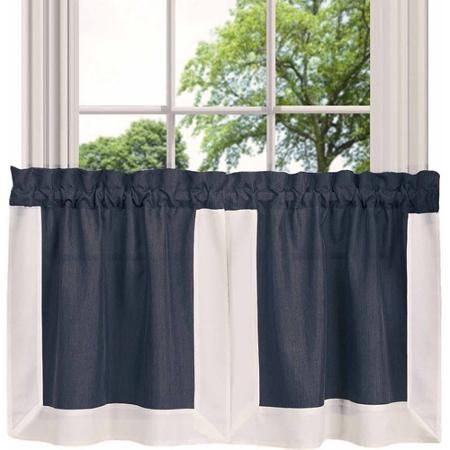 Curtain Tier Pair, Gramercy – Walmart | Luke And Landon With Oakwood Linen Style Decorative Window Curtain Tier Sets (View 8 of 30)