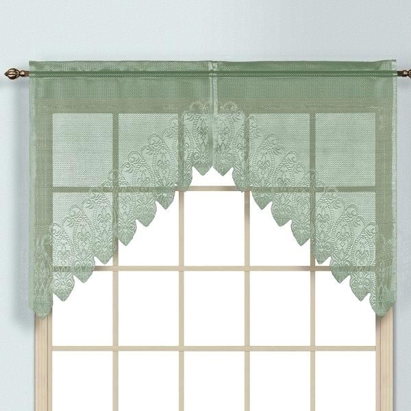 Curtain Valance Set – Bombona.co In Cotton Lace 5 Piece Window Tier And Swag Sets (Photo 43 of 50)