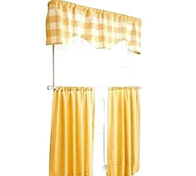 Curtain Valance Set – Bombona.co Pertaining To Solid Microfiber 3 Piece Kitchen Curtain Valance And Tiers Sets (Photo 32 of 50)