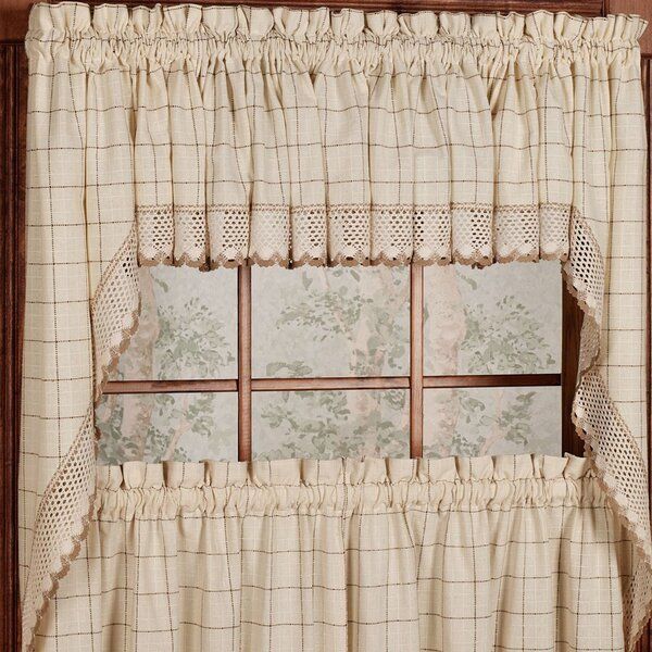 Curtains For Kitchen Windows | Wayfair For Tree Branch Valance And Tiers Sets (Photo 23 of 45)
