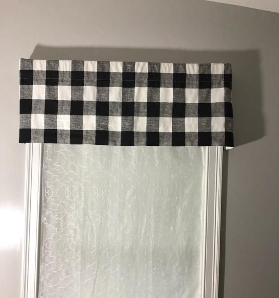 Custom Farmhouse Style Tie Up Valance/ Buffalo Check Country Valance/ Roll  Up Shade With Grosgrain Ribbon Ties/ Pick Your Color For Barnyard Buffalo Check Rooster Window Valances (View 11 of 30)