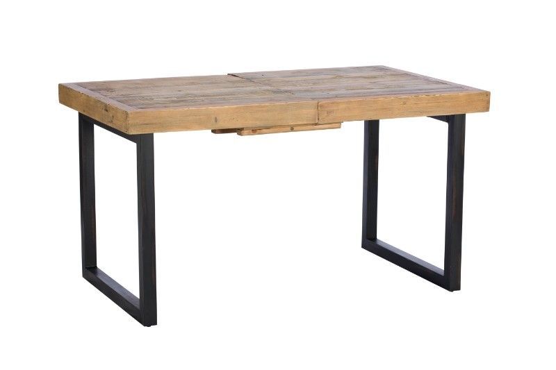 Dalat Industrial Dining Table – Extending – Legs Slide Across ( Reclaimed  Wood Dining Table ) Within Most Up To Date Stafford Reclaimed Extending Dining Tables (View 13 of 30)