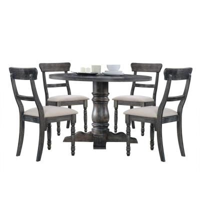 Dining Table – Gray – Pedestal – Kitchen & Dining Tables Within Popular Weathered Gray Owen Pedestal Extending Dining Tables (View 29 of 30)