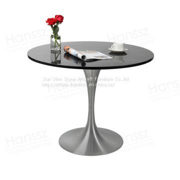 Dt042 A Avery Balck Marble Table Dining Design Top Per Set Intended For 2020 Avery Round Dining Tables (View 11 of 20)