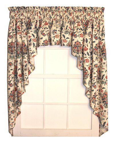 Elizabeth Tailored 3 Piece Swags & Valance Curtains Set 150 Pertaining To Tailored Toppers With Valances (Photo 1 of 30)
