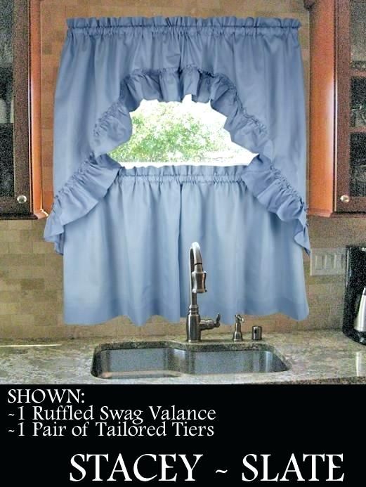 Enchanting Kitchen Window Valances And Swags Swag Curtain Inside Tailored Toppers With Valances (Photo 21 of 30)
