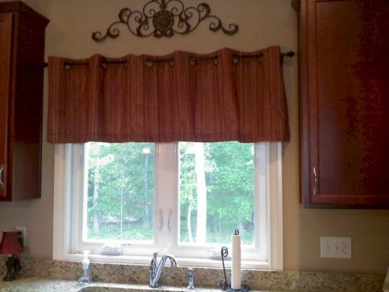 Excellent Rustic Kitchen Curtains Valances Regarding Red Rustic Kitchen Curtains (View 22 of 30)