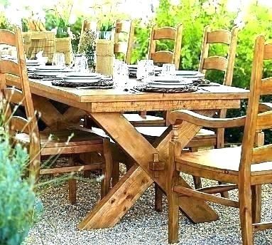 Extending Dining Table Alfresco Brown Benchwright Rustic X In Most Current Alfresco Brown Benchwright Extending Dining Tables (View 8 of 30)