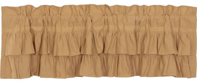 Farmhouse Kitchen Curtains Simplicity Flax Valance Rod Pocket Cotton Linen  Blend Pertaining To Rod Pocket Cotton Linen Blend Solid Color Flax Kitchen Curtains (Photo 1 of 30)