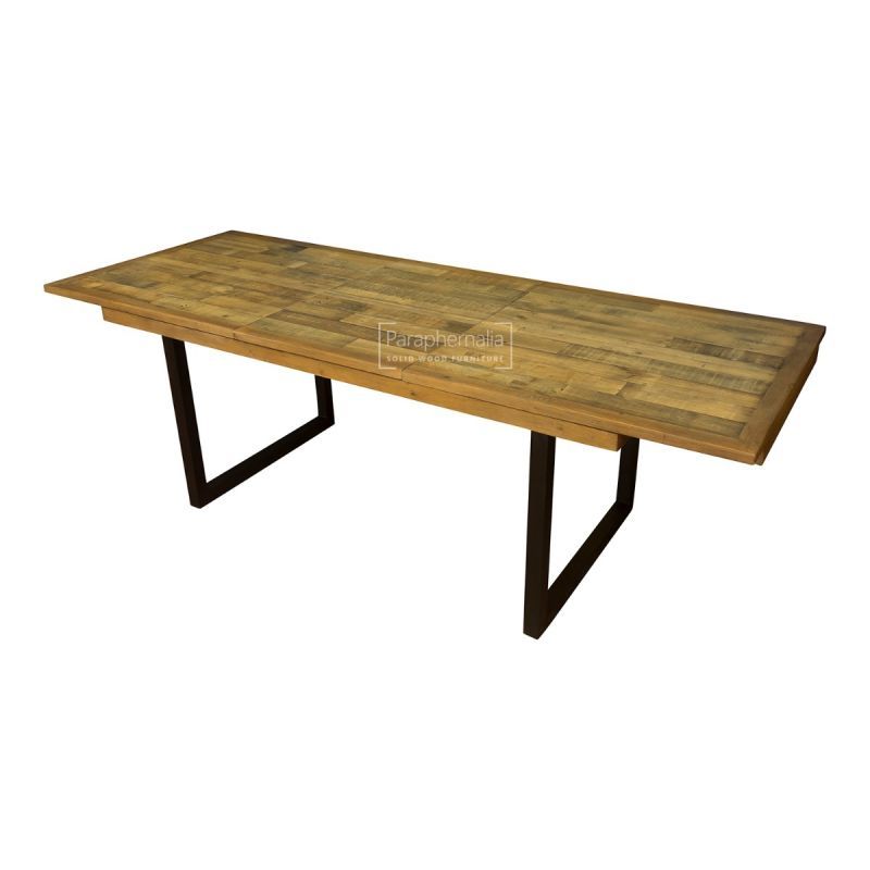 Favorite Dalat Industrial Dining Table – Extending Large ( Reclaimed Wood Dining  Table ) Within Stafford Reclaimed Extending Dining Tables (View 12 of 30)