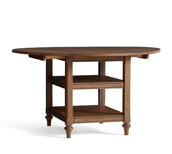 Favorite Shayne Round Drop Leaf Kitchen Table, 49 X 26", Antique In Black Shayne Drop Leaf Kitchen Tables (View 3 of 20)