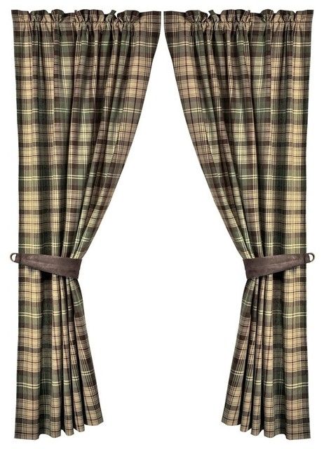 Forest Plaid Curtain Set With Regard To Forest Valance And Tier Pair Curtains (Photo 19 of 30)