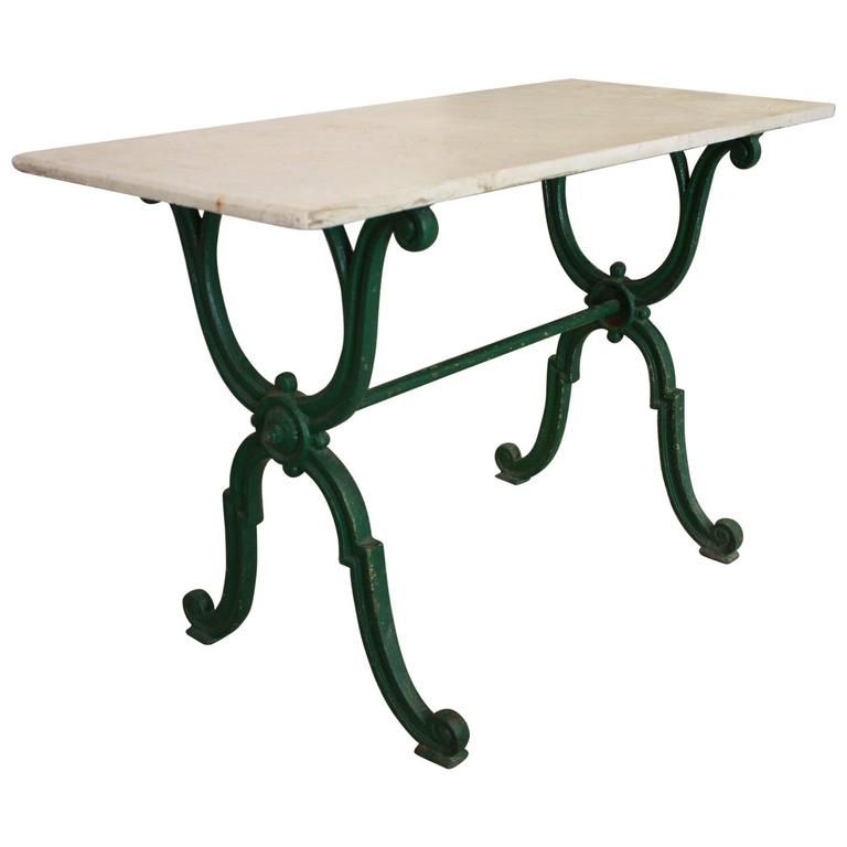 French Bistro Table With Marble Top In 2019 (Photo 2 of 20)