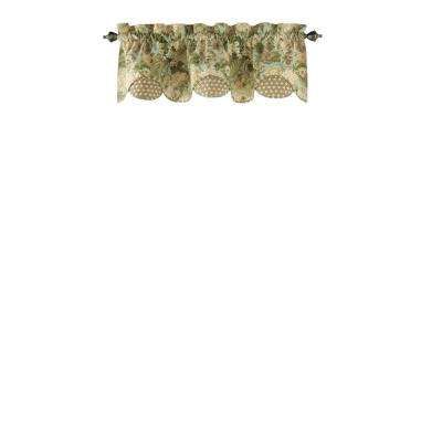Garden Glory Scalloped Window Valance In Mist – 60 In. W X 16 In (View 13 of 30)