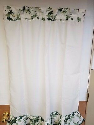 Green Ivy 36" Tiers Curtain | Ebay Intended For Cotton Blend Ivy Floral Tier Curtain And Swag Sets (View 14 of 30)
