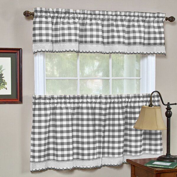Grey Valance Curtains | Wayfair Within Luxury Light Filtering Straight Curtain Valances (View 30 of 47)