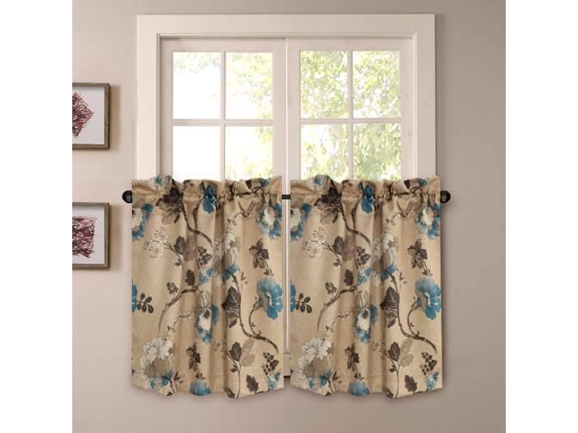 H.versailtex Thermal Insulated Ultra Soft Rustic Kitchen Curtains,rod  Pocket Window Curtain Tiers For Café, Bath, Laundry – Vintage Floral  Pattern – Within Rustic Kitchen Curtains (Photo 18 of 30)