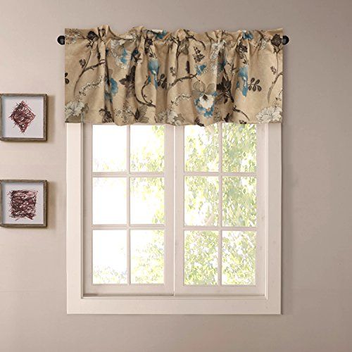 H.versailtex Window Valance Rustic Style Ultra Soft Material Suits For  Kitchen Bath Laundry Bedroom Living Room (rod Pocket, 5815 Inch,  Vintage Pertaining To Floral Pattern Window Valances (Photo 17 of 50)